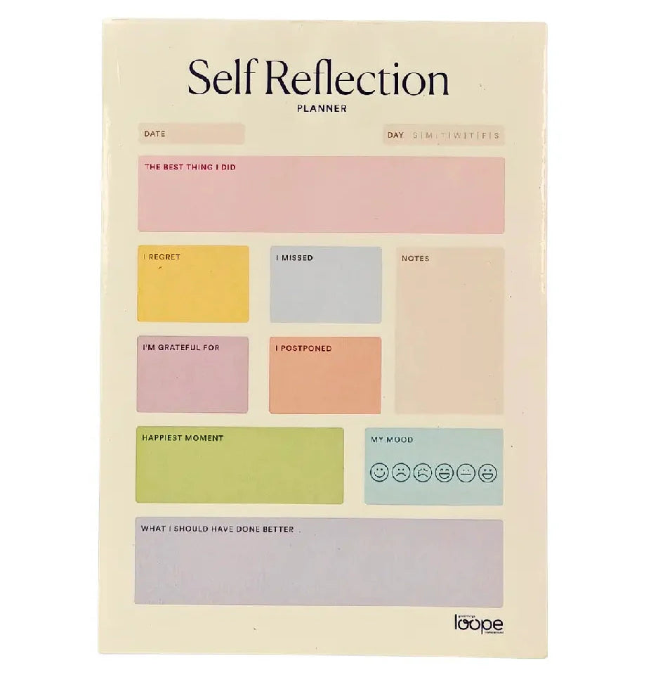 Loope Daily Self Reflection Planner - 75 Tear-Off Sheets for Personal Growth