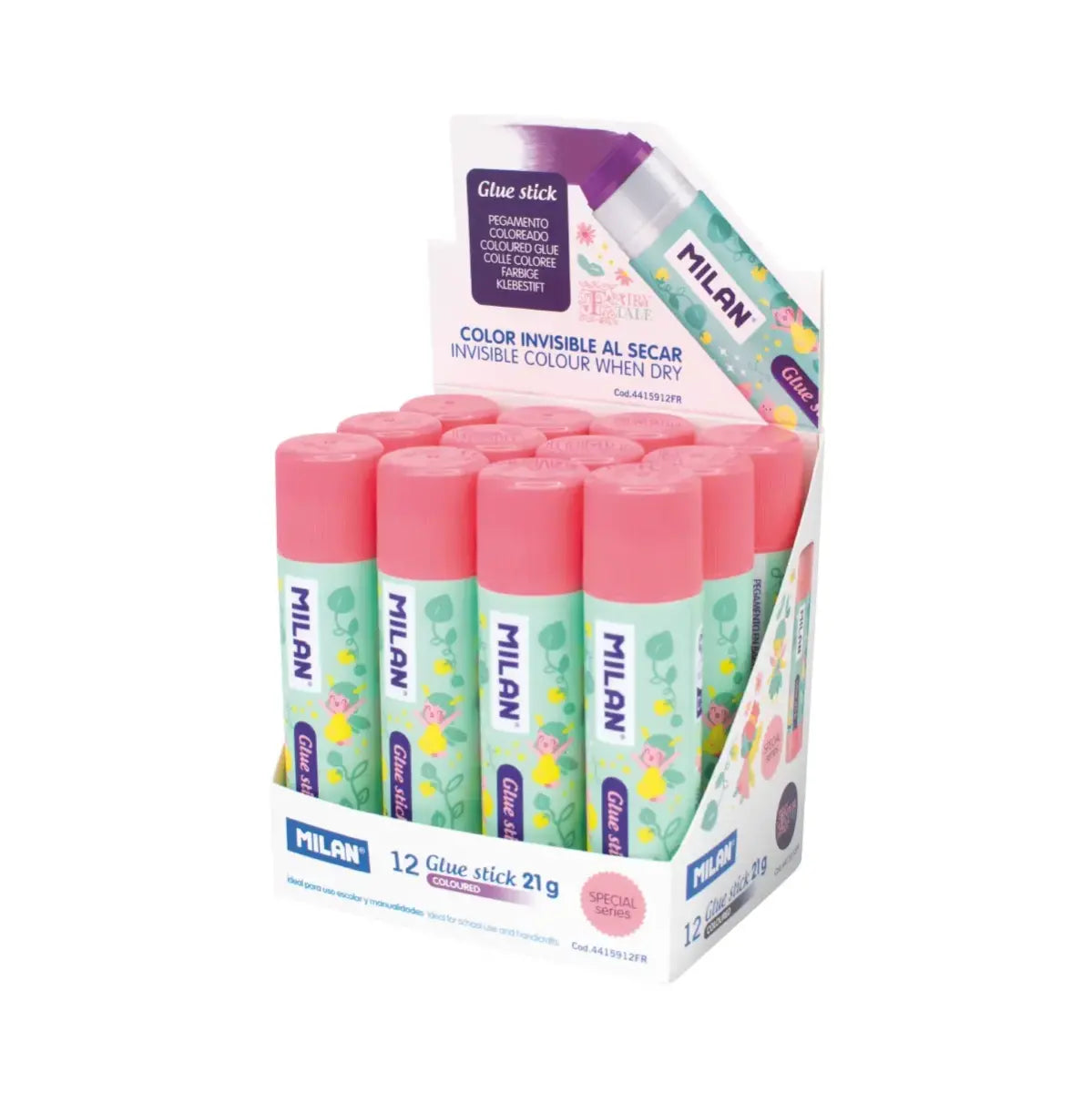 Milan-Display 12 Glue Stick 21G Fairy Tale-4415912Fr