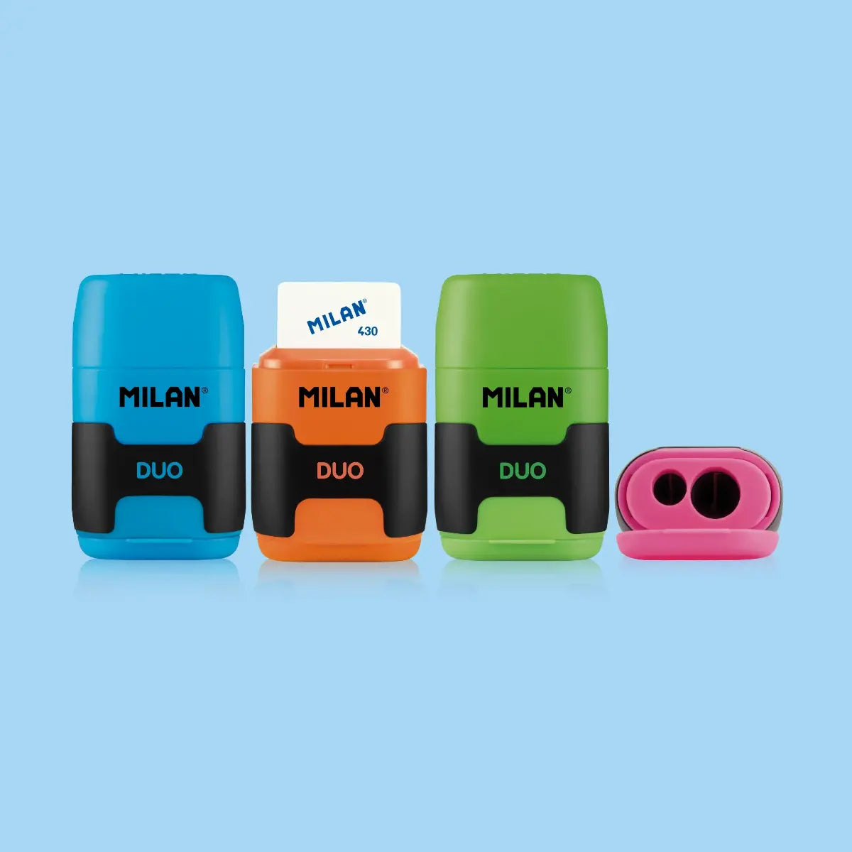Milan-Display 16 Eraser+Sharpener Compact Duo-4706116