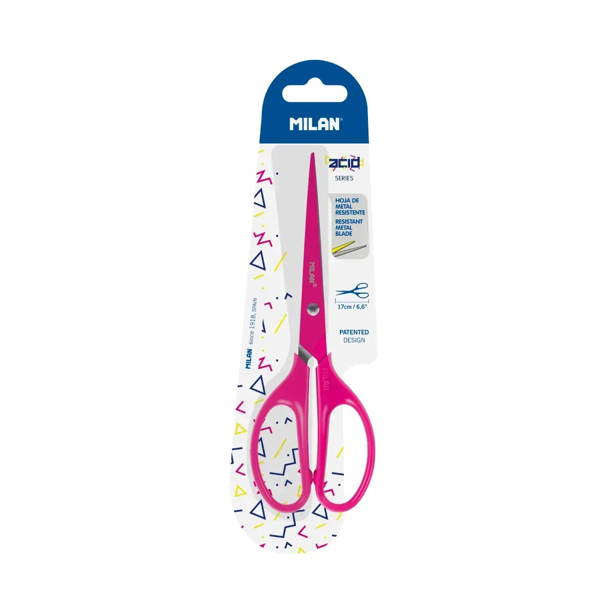 Milan-Blister School Scissors Acid Pink-Bwm10425P