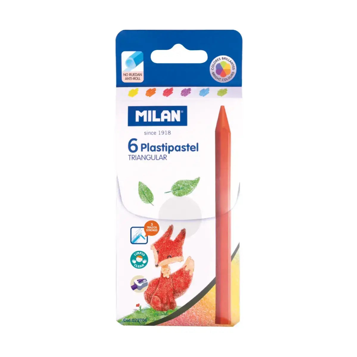 Milan-Box 6 Triang. Plastipastel Colours Milan-022T06
