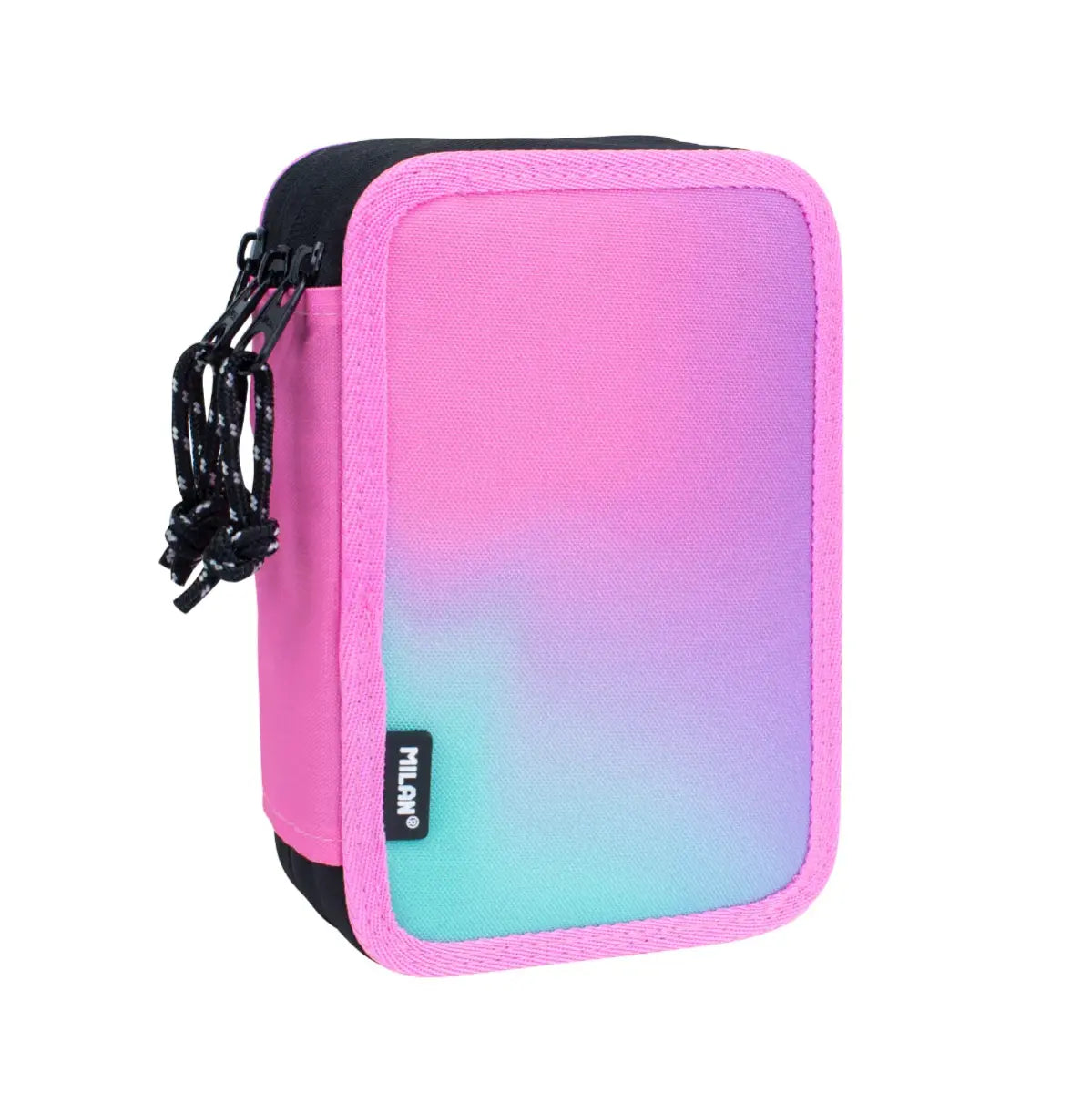 Milan-3-Decker Pencil Case Cont.Sunset Pink-081364Sn1P