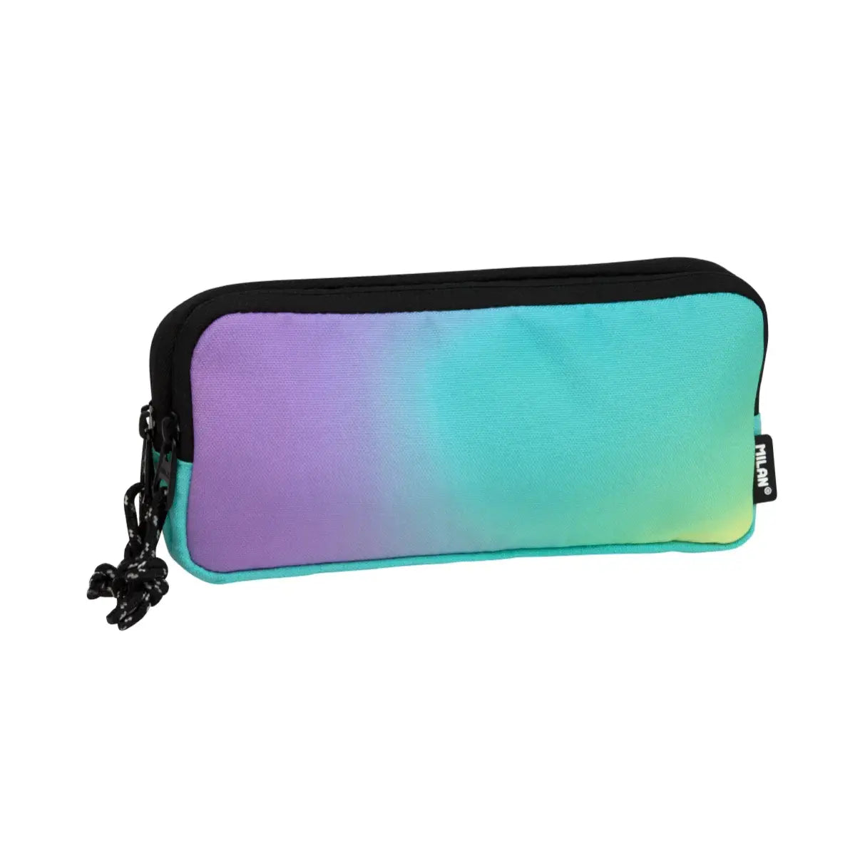 Milan-3-Zipper  Pencil Case Sunset Green-081135Sn1Gr