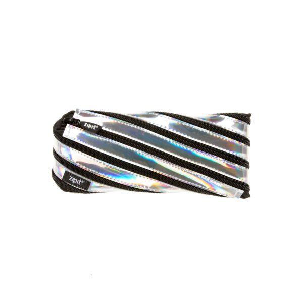 Zipit-Metallic Pouch Plain Silver Zmt-2