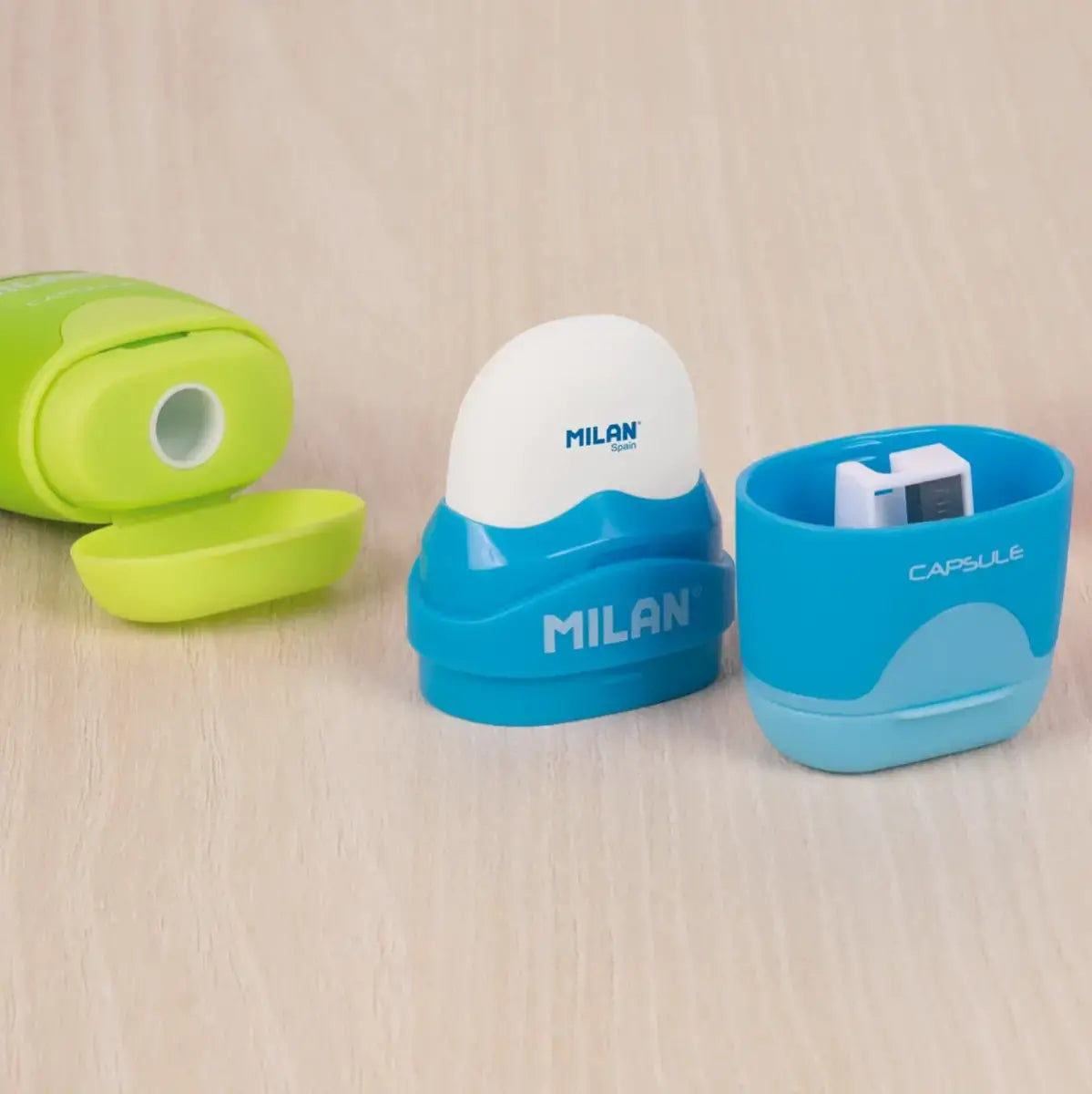 Milan-Display 16 Eraser+Sharpener Capsule-4701116