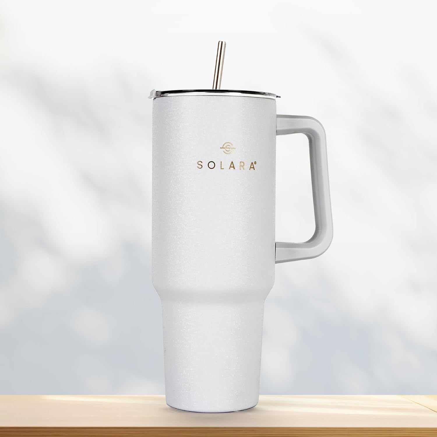 Solara-1200Ml Insulated Tumbler With Lid And Straw For Hot And Cold, Frosty