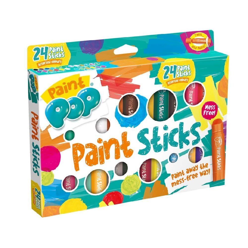 Paint Pop 24 Pack Assorted Quick Dry Paint Sticks-Hom-Ppw-Cp03