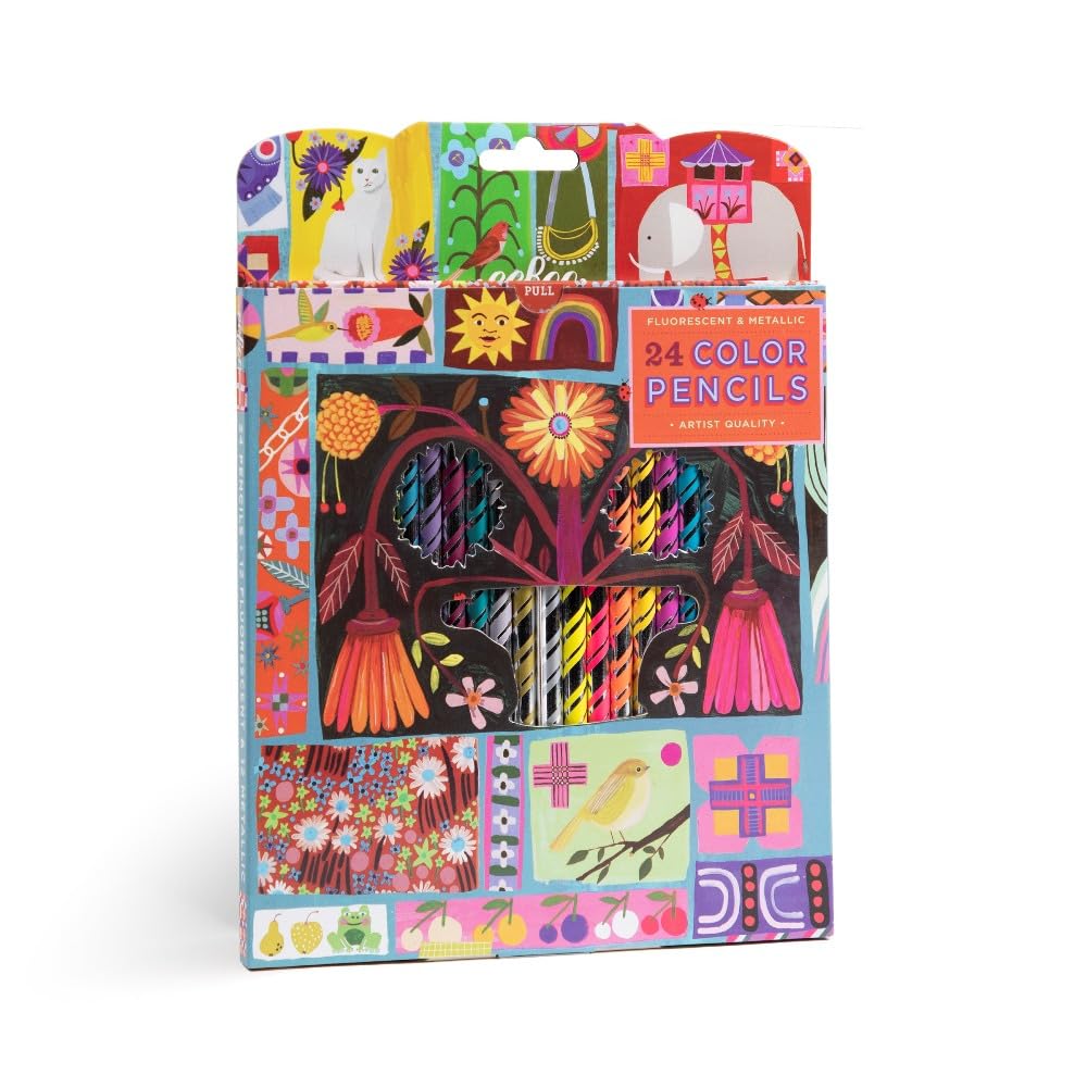 Eeboo - Dutch Quilt Sampler 24 Special Pencils - Dtch-Spcl-Pncl-24