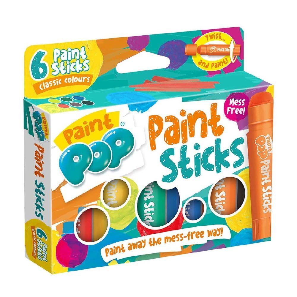 Paint Pop Classic 6 Pack Quick Dry Paint Sticks-Hom-Ppw-Cp01