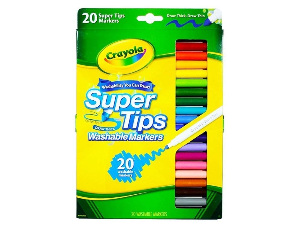 Crayola-Mkr 20Ct Supertips Wh H2R 24Pk (Bf)-5881061034