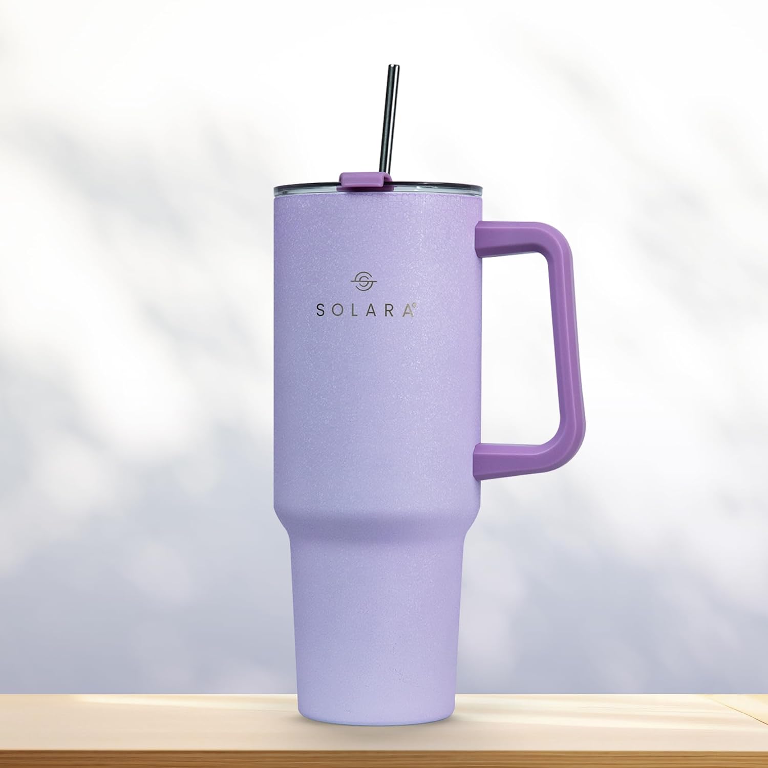 Solara-1200Ml Insulated Tumbler With Lid And Straw For Hot And Cold, Sugar Plum