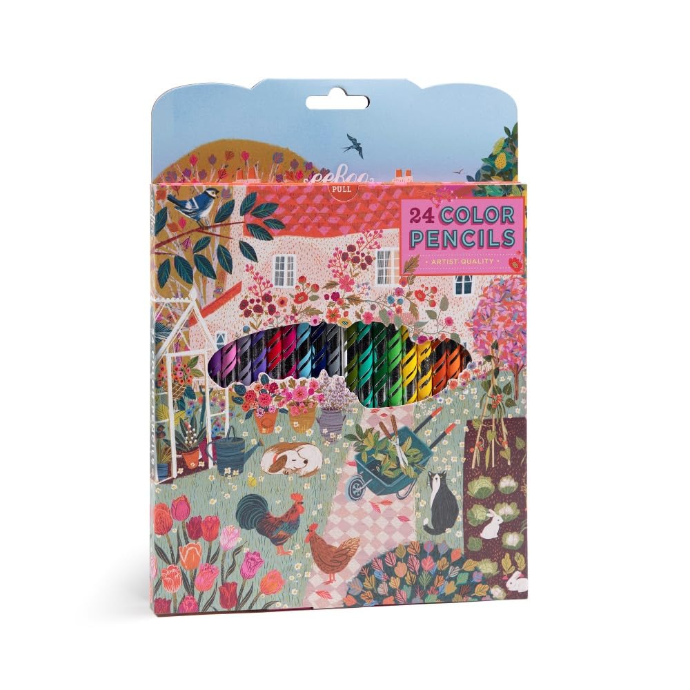 Eeboo - English Cottage 24 Color Pencils - Eng-Ctg-Clr-Pncl-24