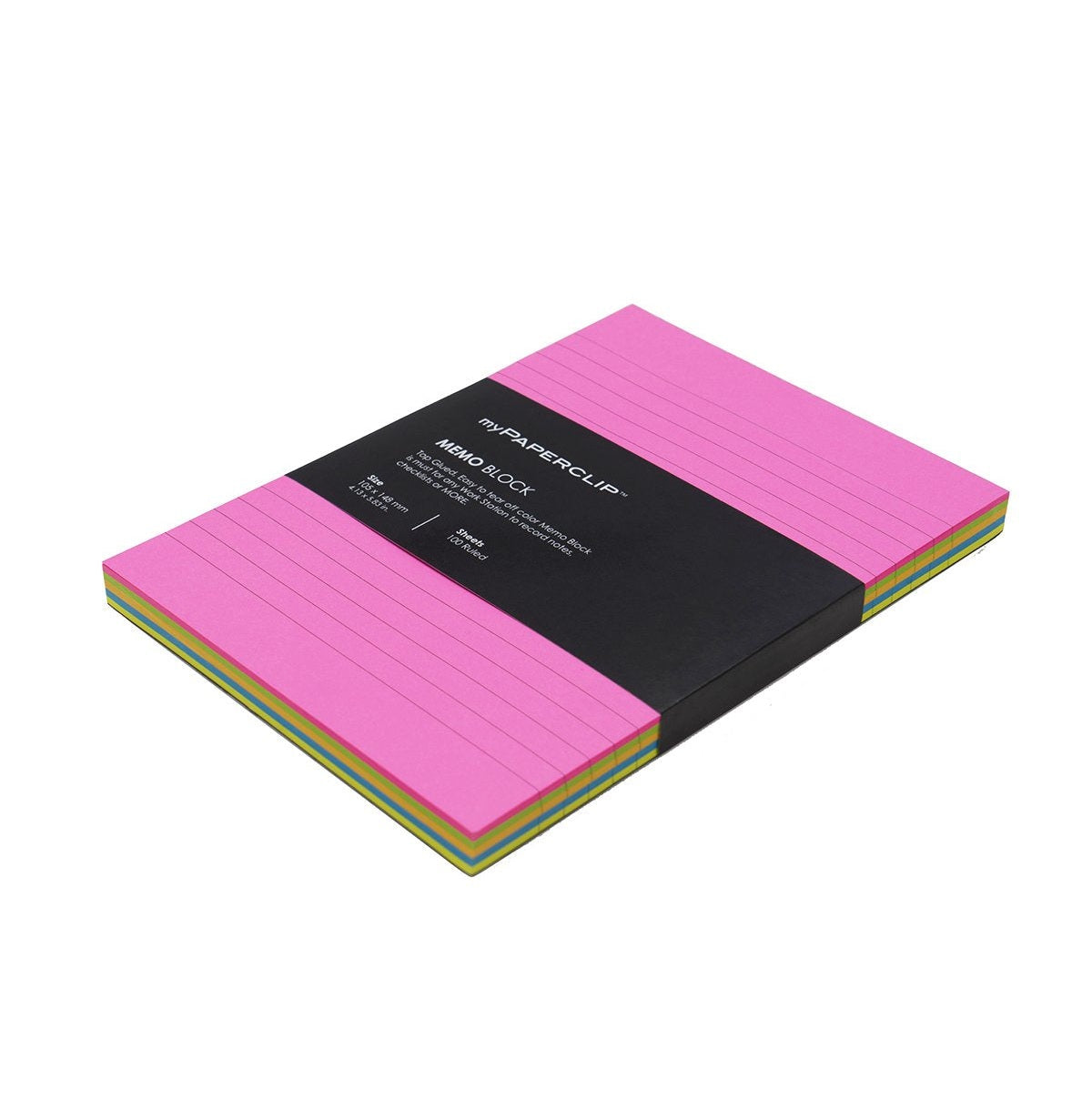 Paperclip Memo Block A6 Multi Colour Mb100A6-R