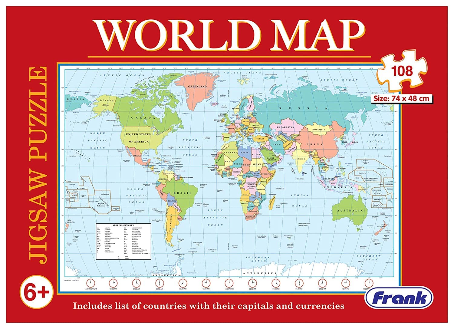 Frank World Map Jigsaw Puzzle 10165