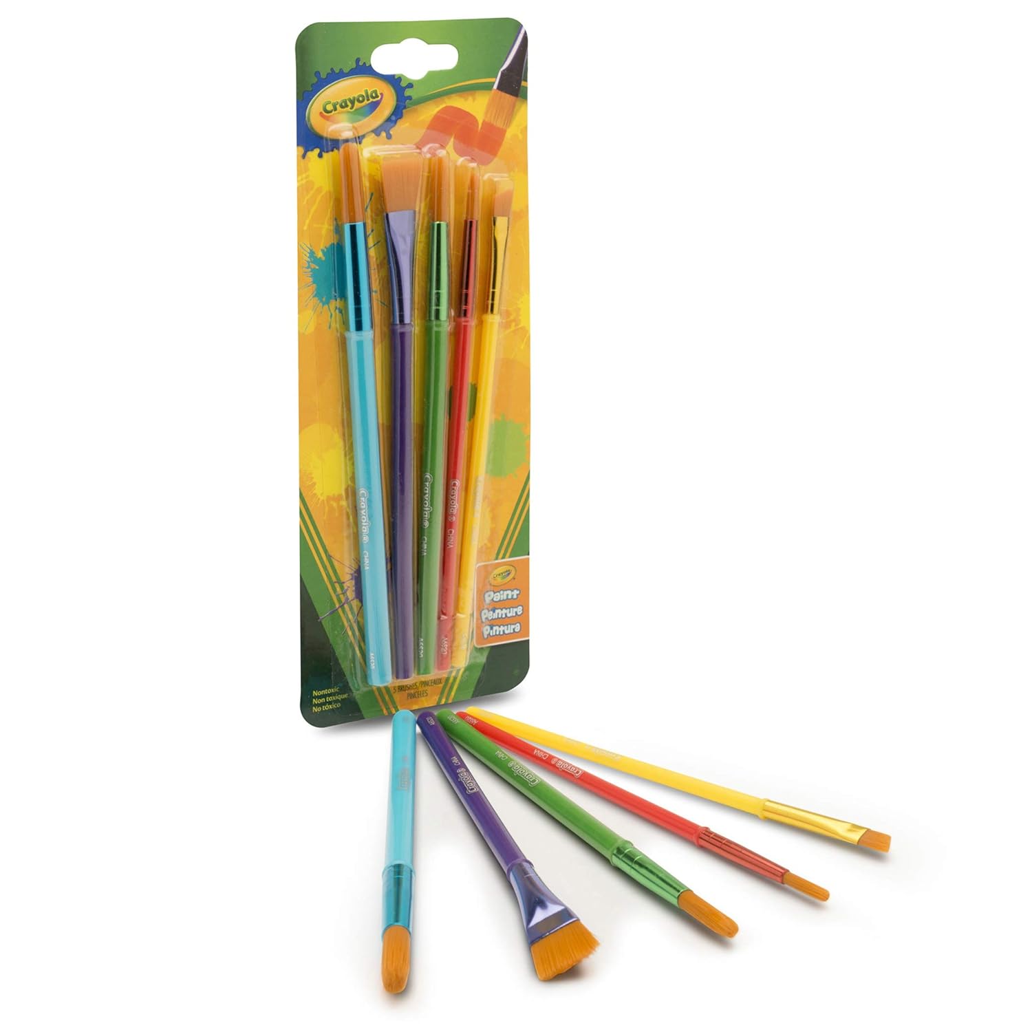 Crayola-Assorted Size Brush Set, 5 Count - 535060006