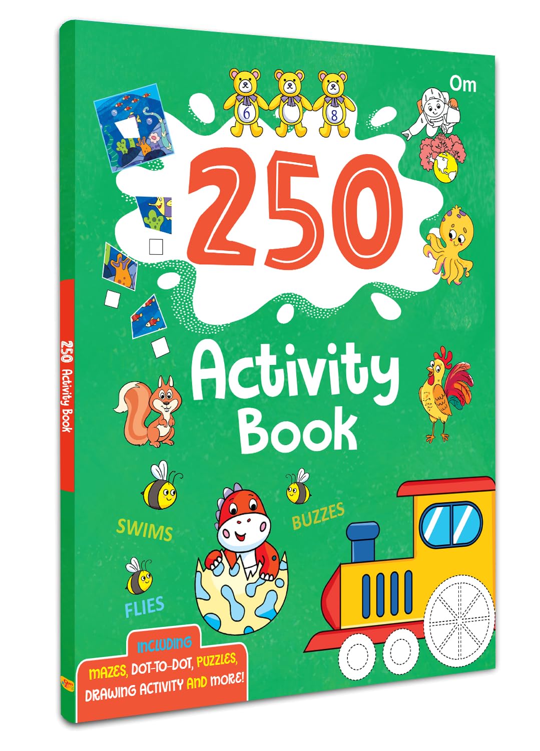250 Activity Book- 4 - Mazes, Dot To Dot, Spot The Difference And Matching - Fun Ear