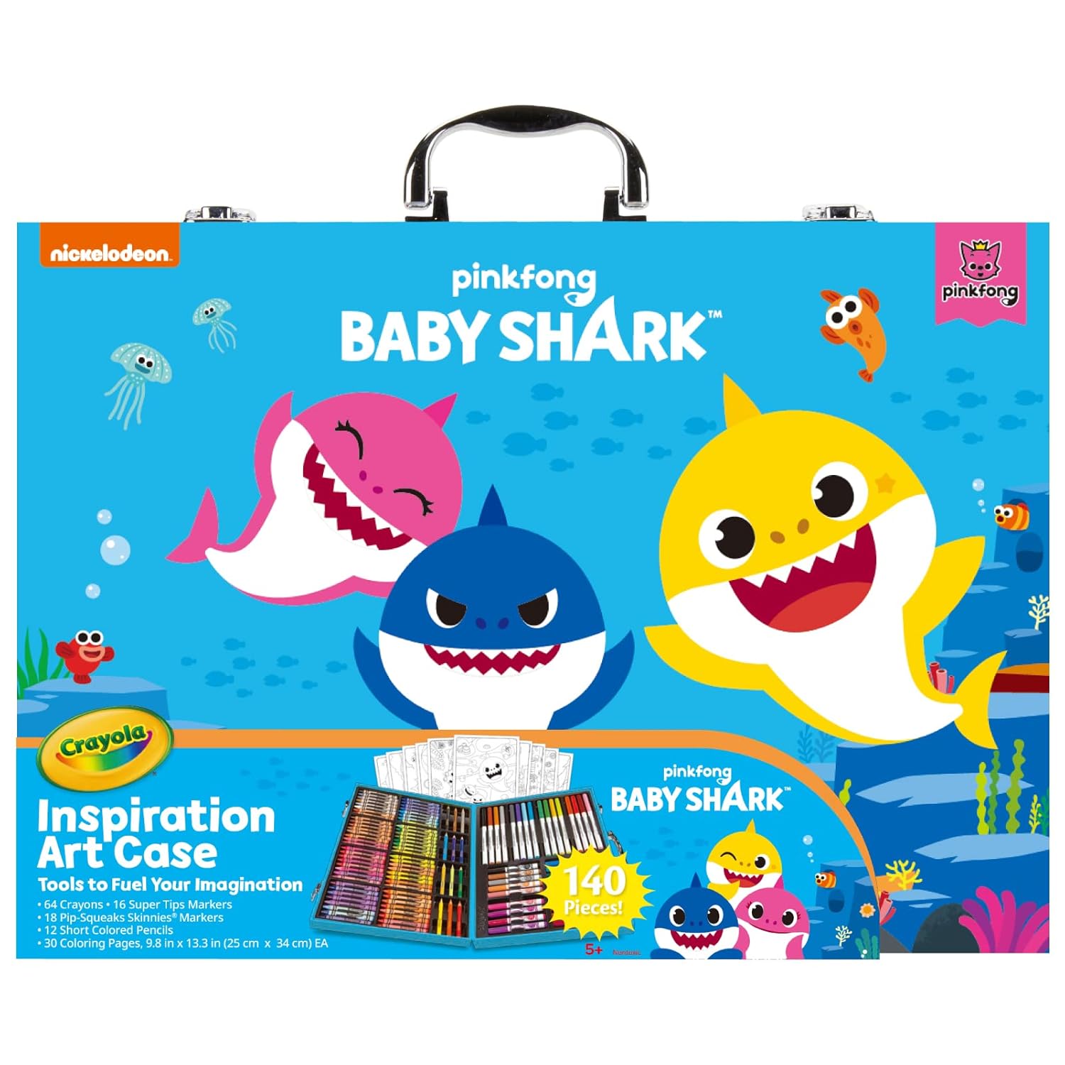 Crayola - Insp Art Case,Baby Shark,4Pk - 041148A000