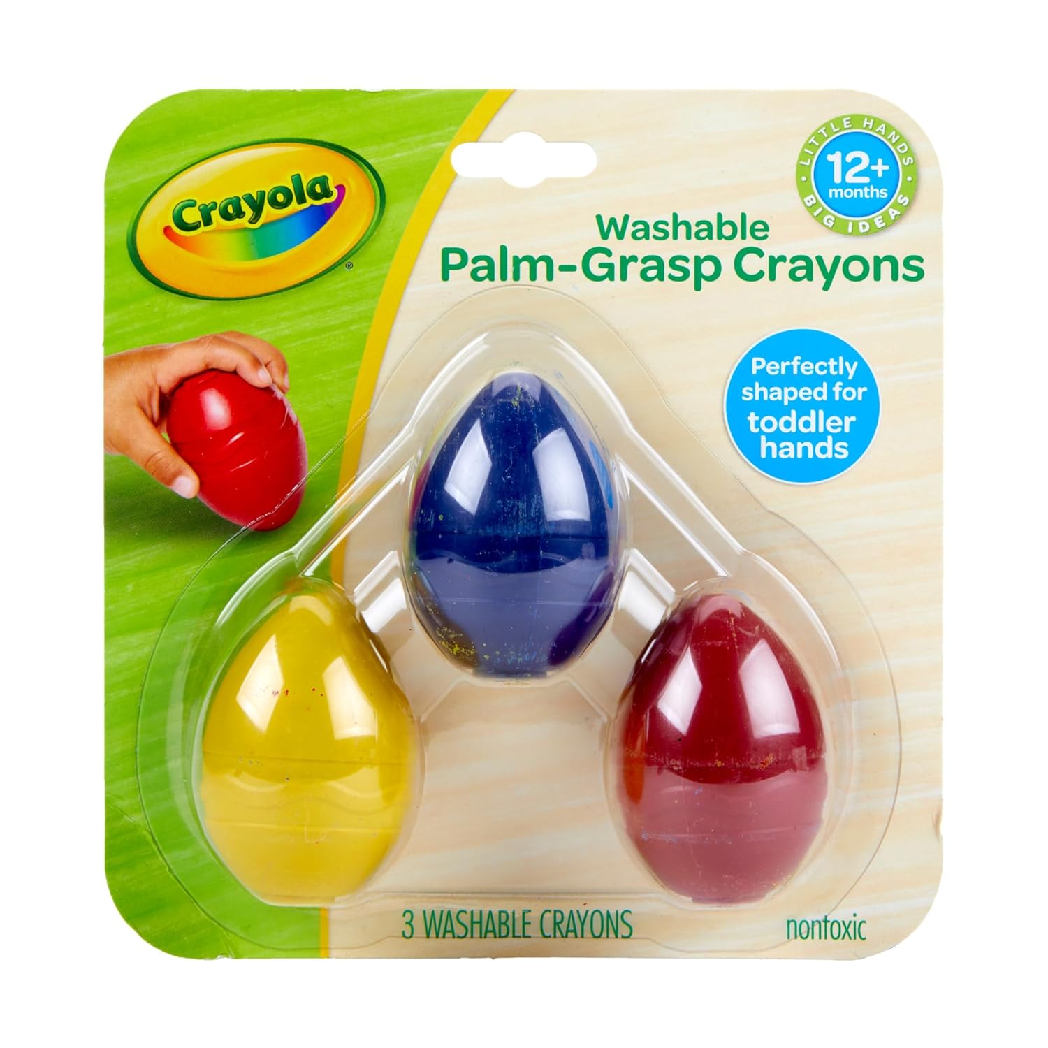 Crayola-Palm Grasp Egg Crayons, 3 Count-8114500001