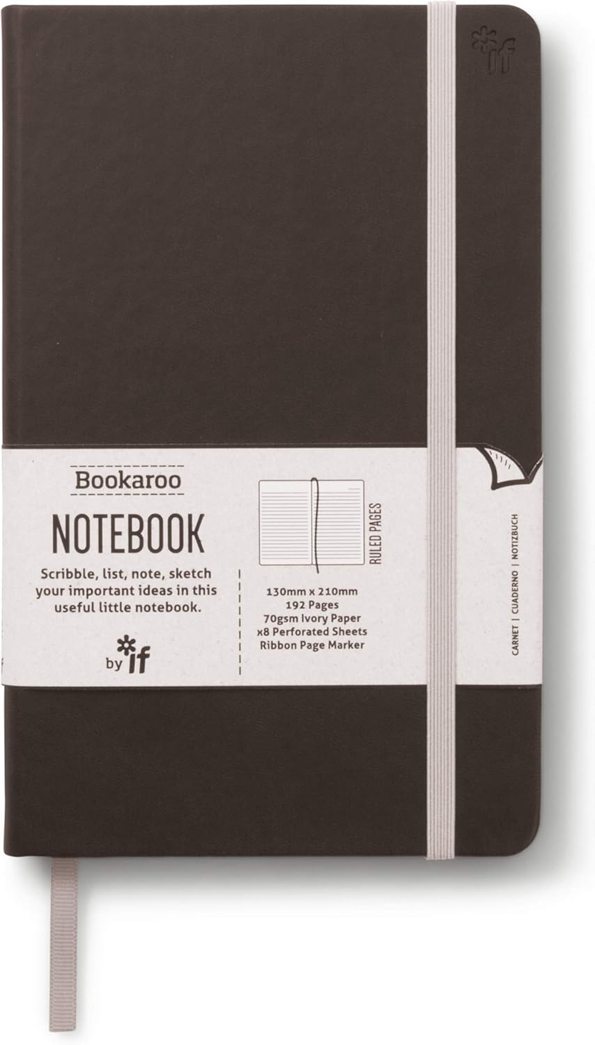 Bookaroo Notebook (A5) Journal - Black