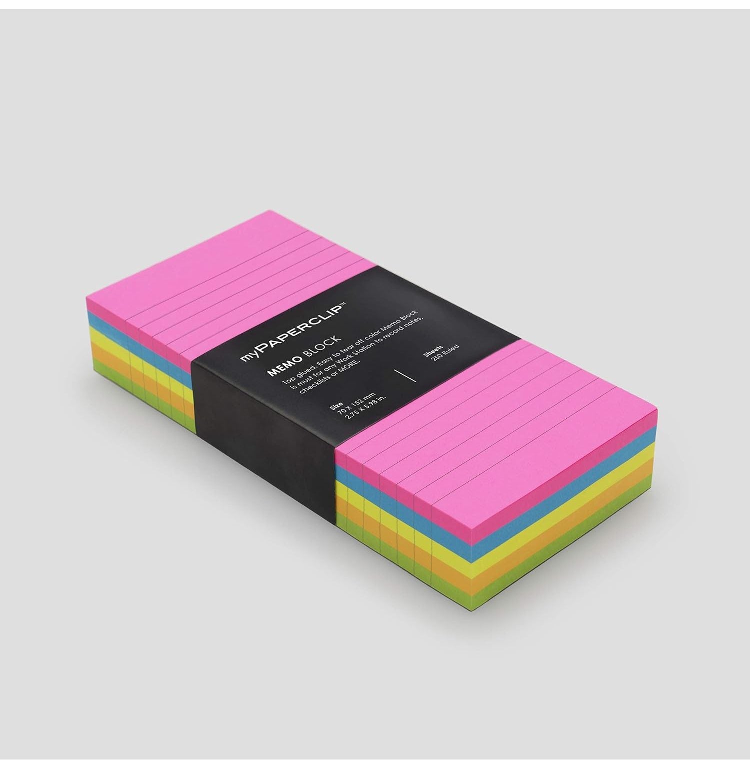 Paperclip Memo Block Multicolour 890422830641