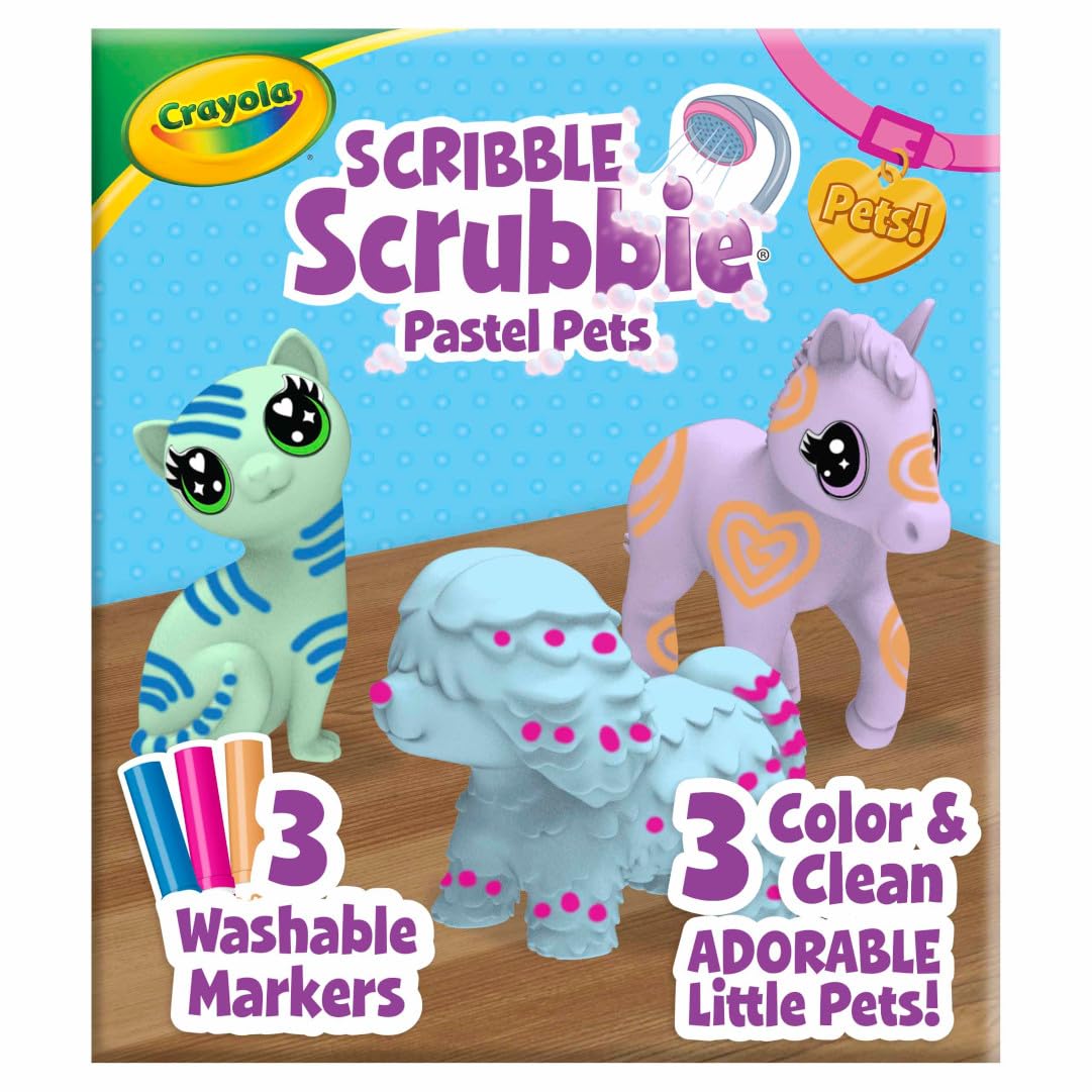 Crayola - Scribble Scrubbie,3Ct Pastel,6Pk - 7402210000