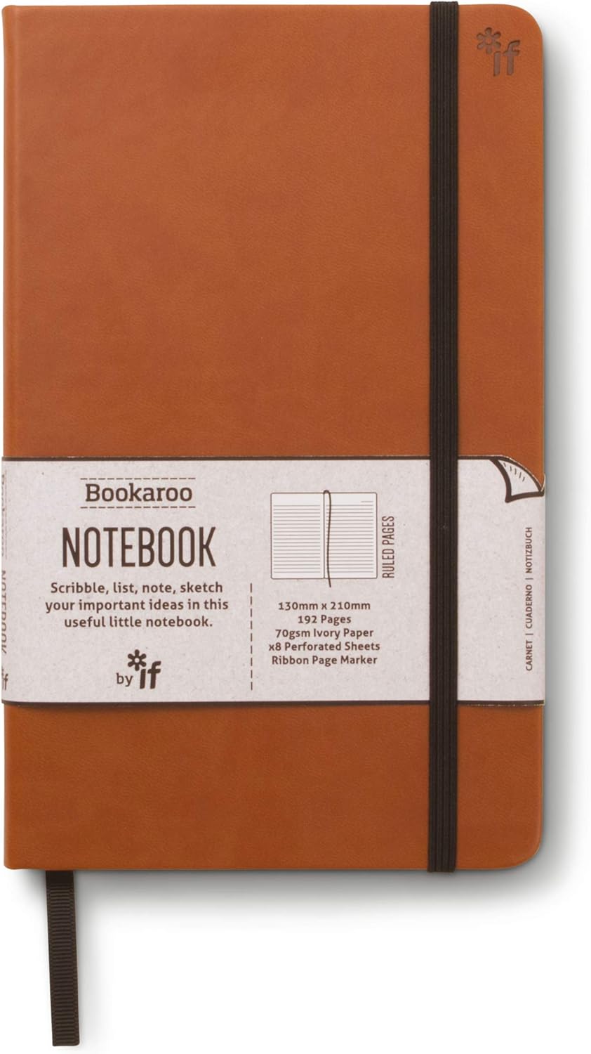 Bookaroo Notebook (A5) Journal - Brown