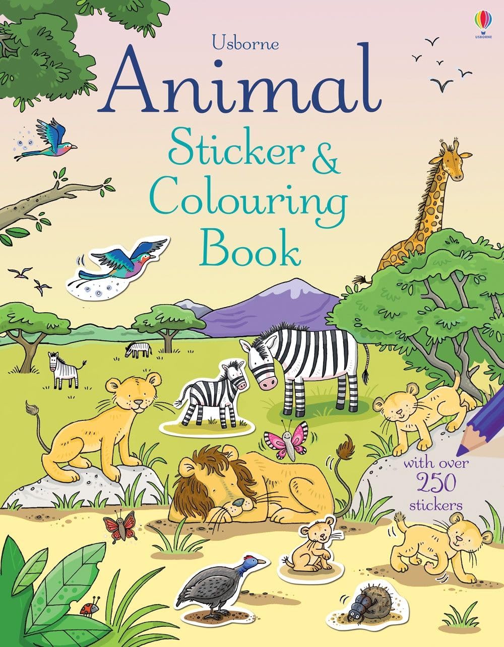 Animal Sticker & Colouring Book