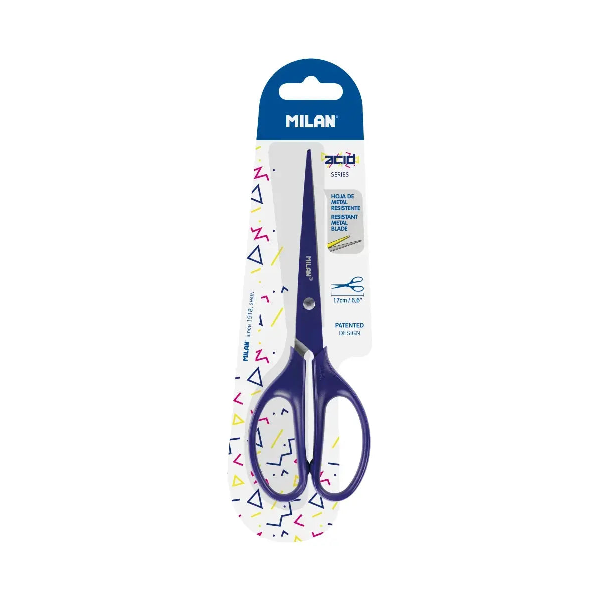 Milan-Blister School Scissors Acid Blue-Bwm10425B
