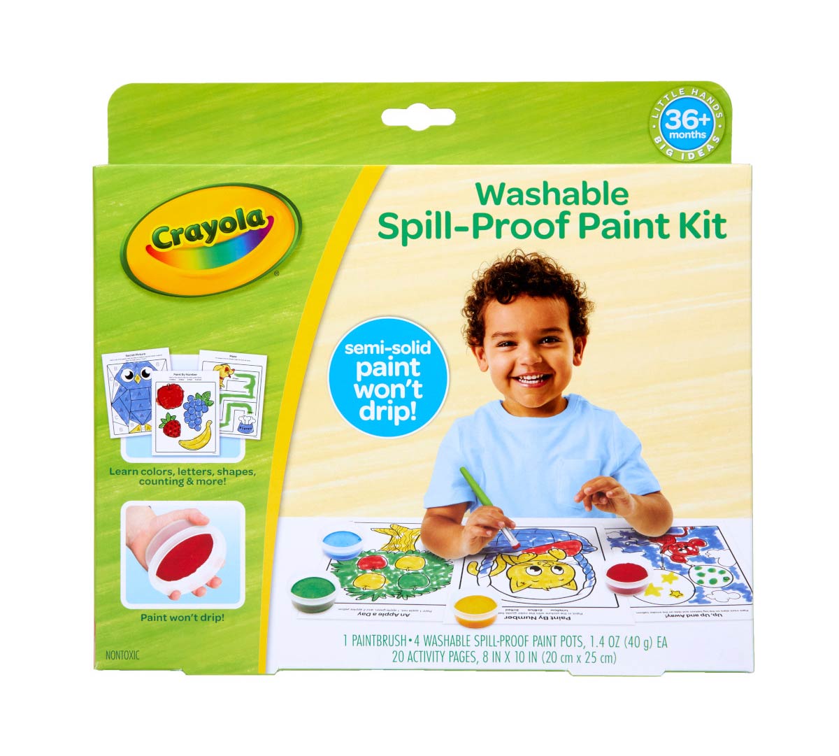 Crayola - Yk,Spill-Proof Washable Paint Kit,6Pk - 8114950000