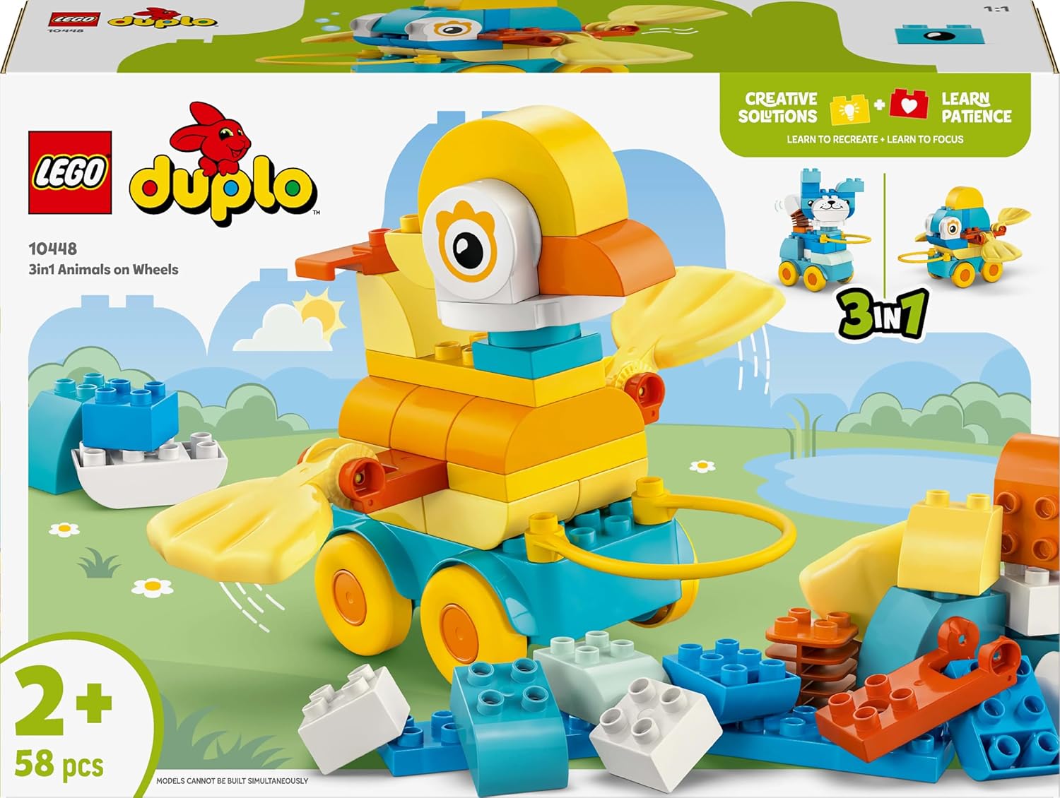 Lego-6526184-Duplo Town-10448 3In1 Animals On Wheels V29
