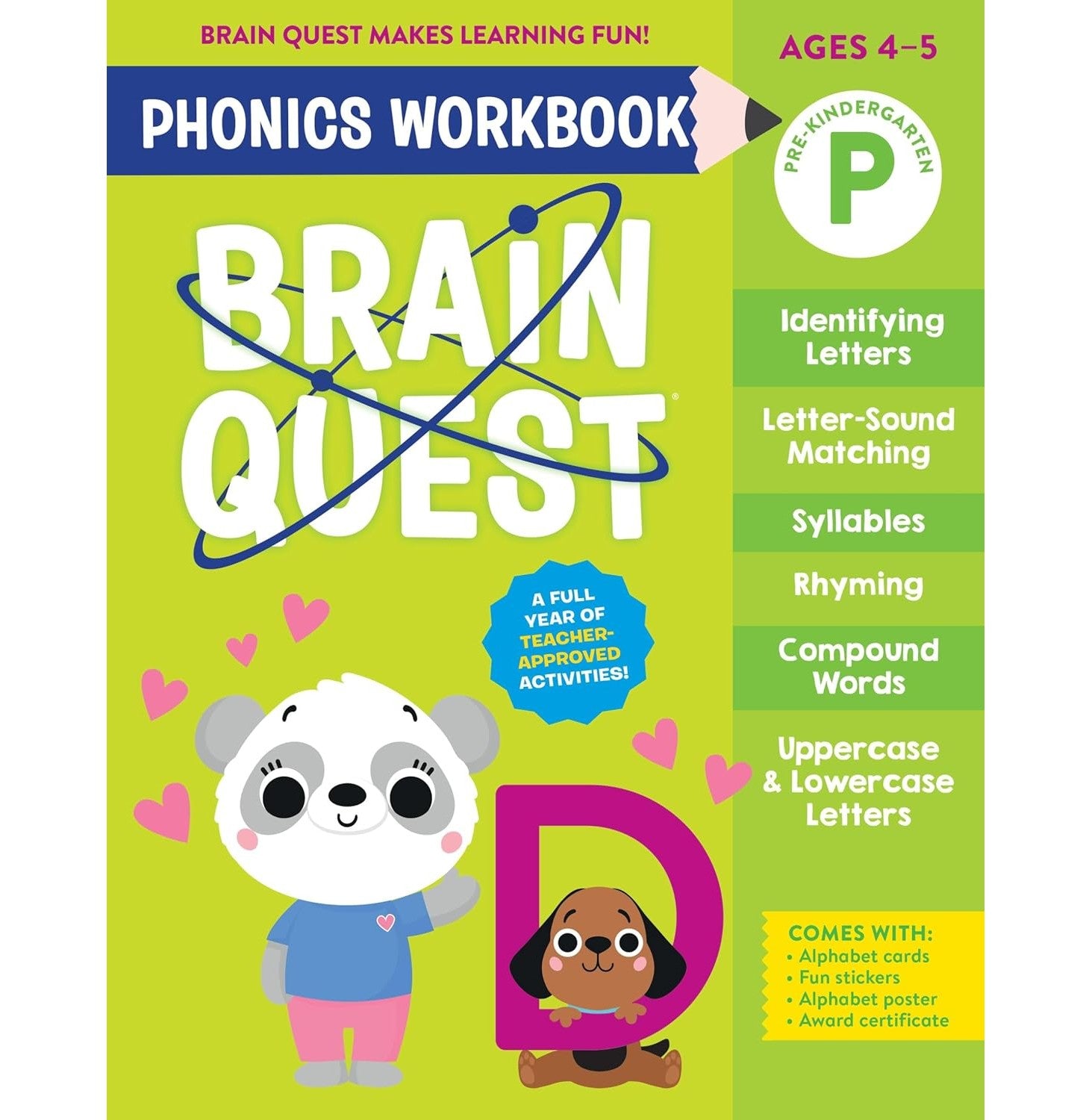 Brain Quest Phonics Workbook: Pre-Kinder