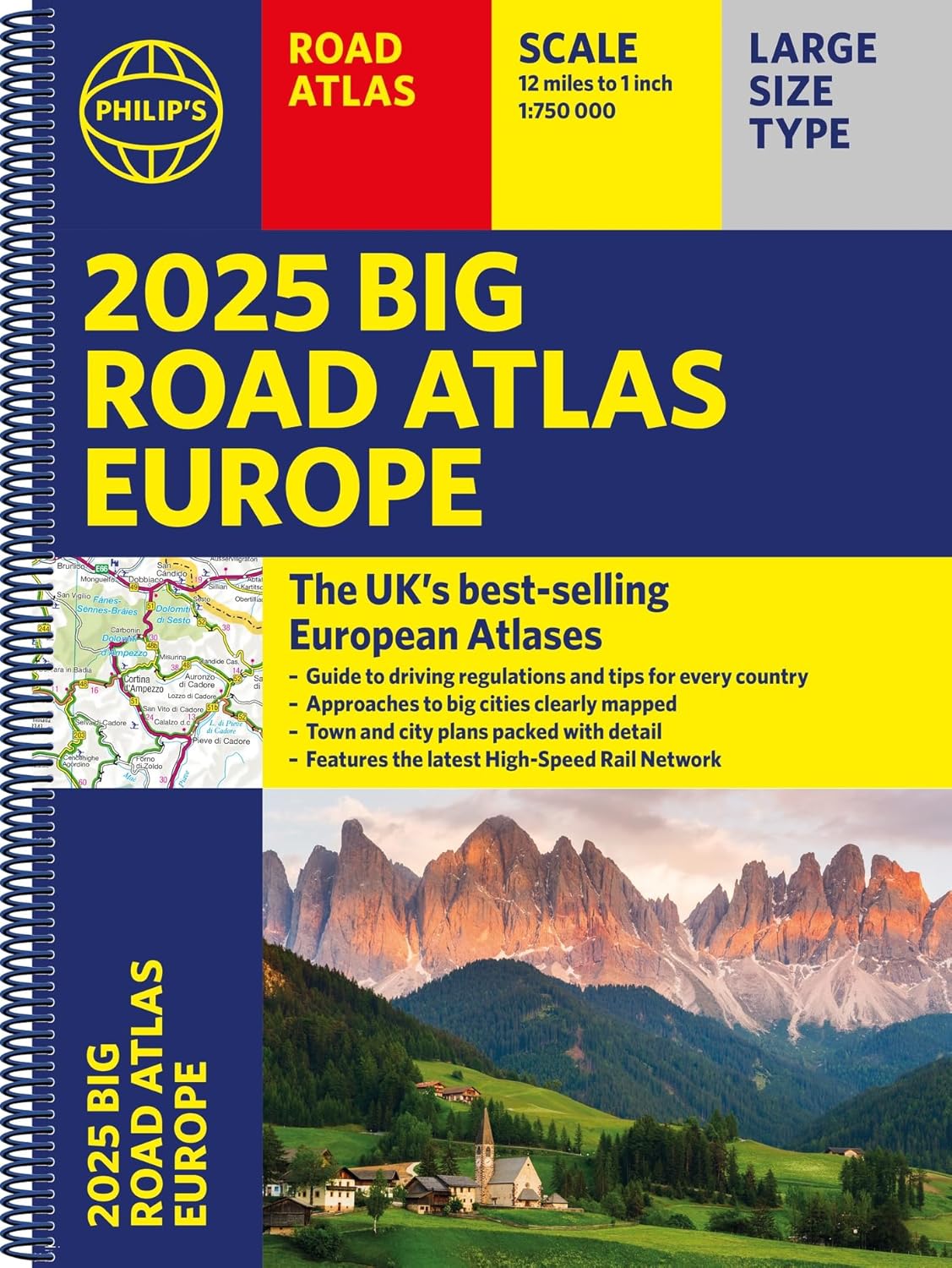 2025 Philips Big Road Atlas Of Europe