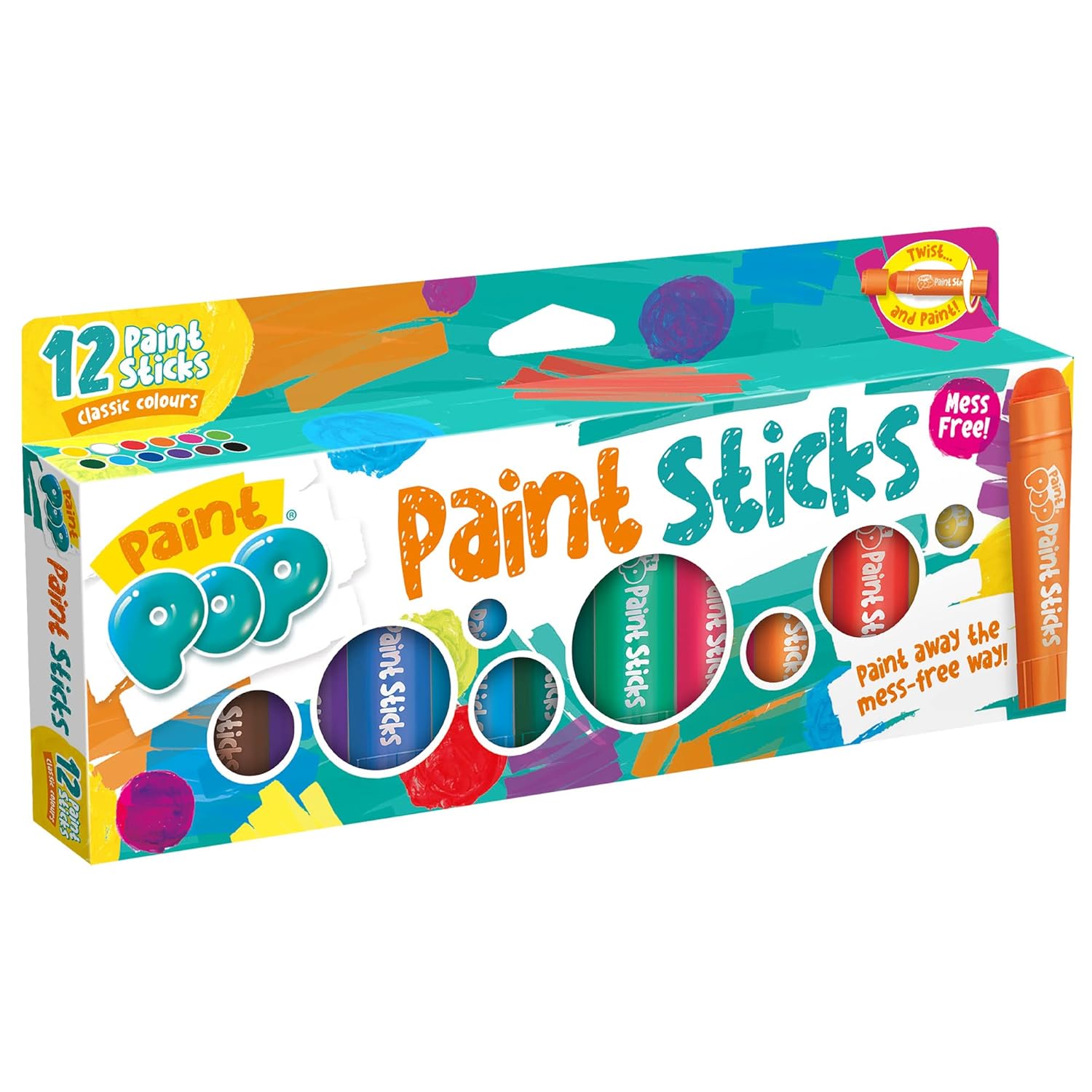 Paint Pop Classic 12 Pack Quick Dry Paint Sticks-Hom-Ppw-Cp02