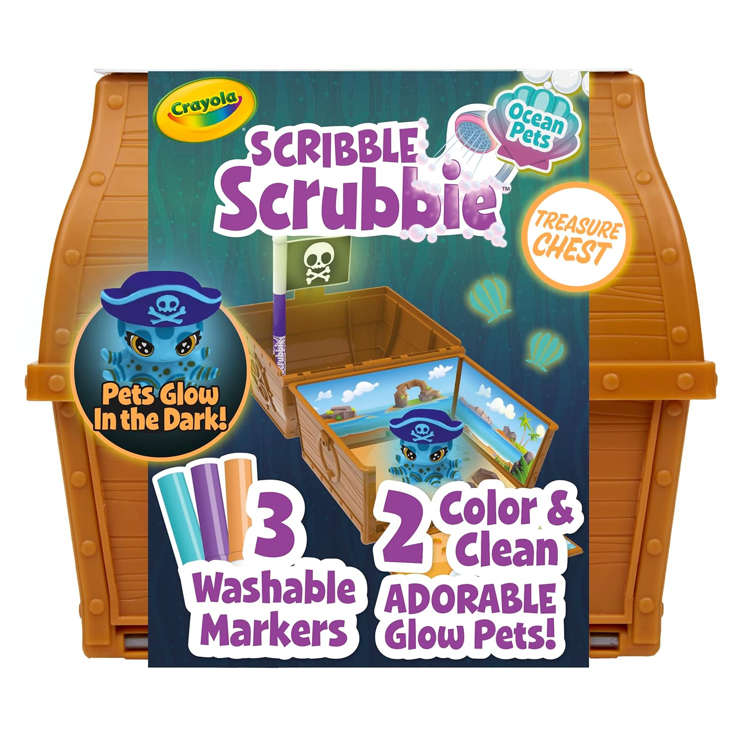 Crayola - Scribble Scrubbies,Glow Chest,6Pk - 7475060000