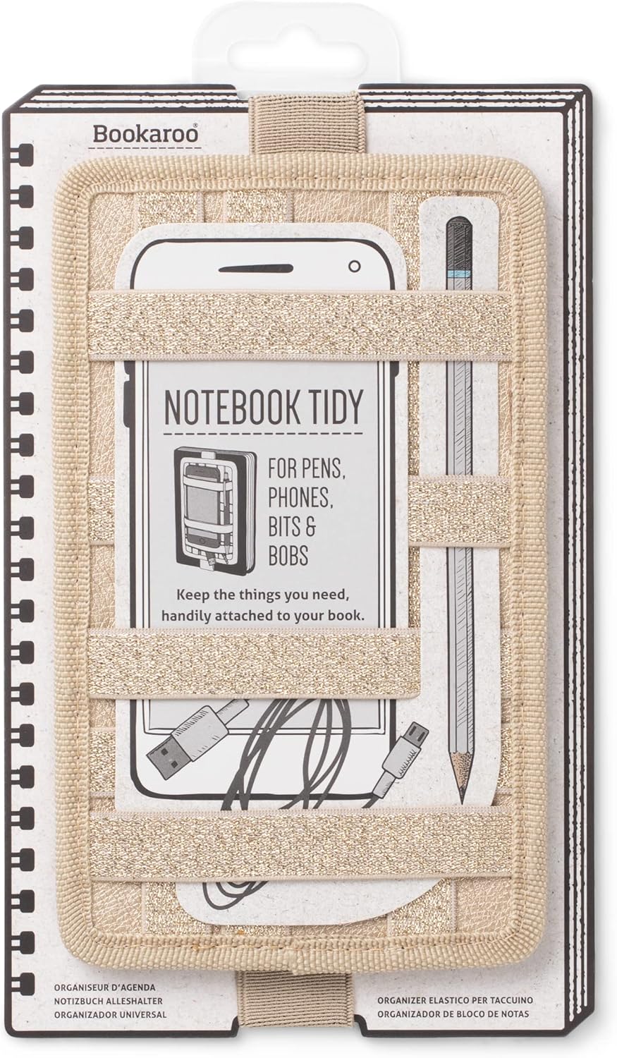 Bookaroo Notebook Tidy - Gold
