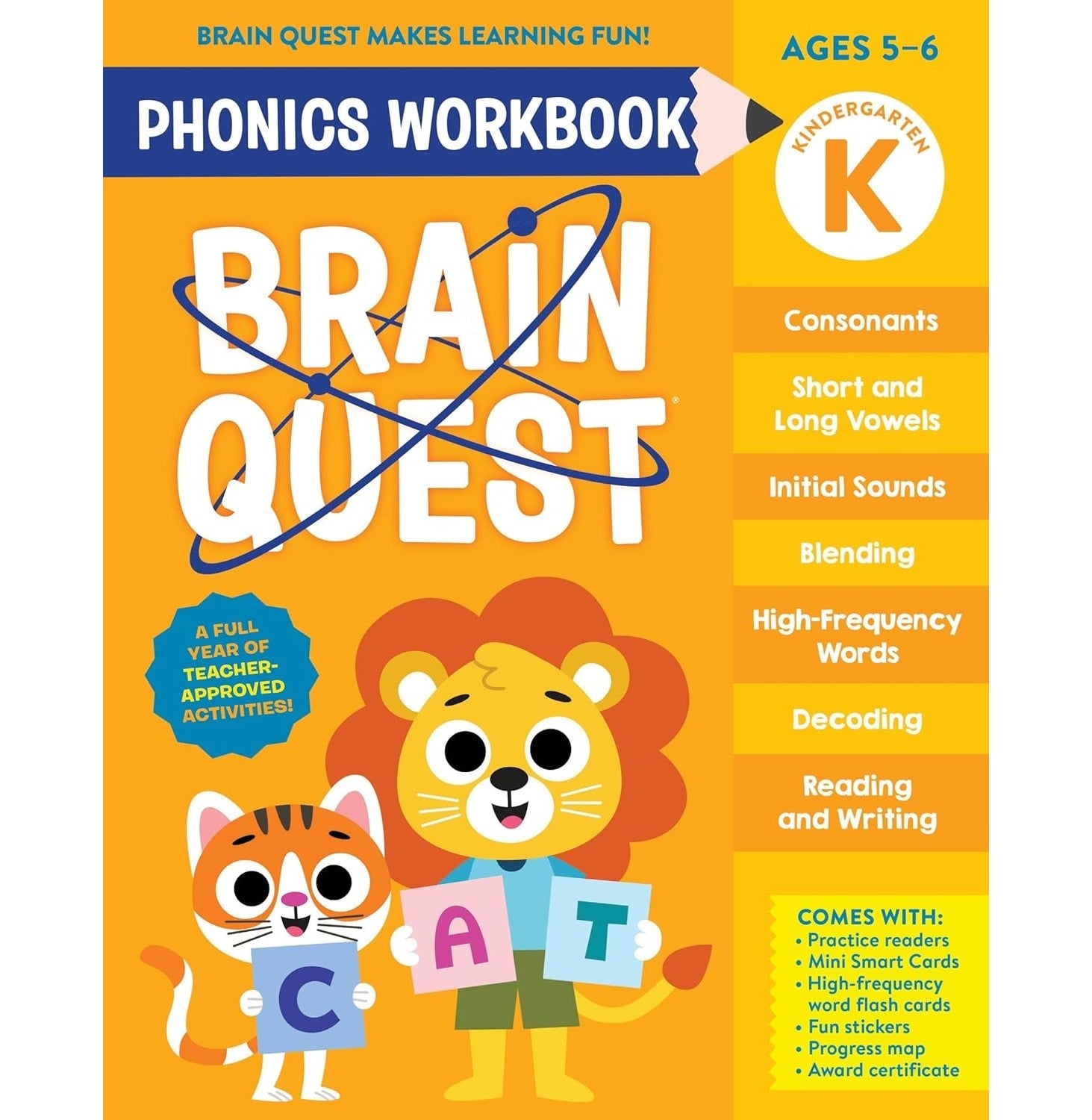 Brain Quest Phonics Workbook: Kindergart