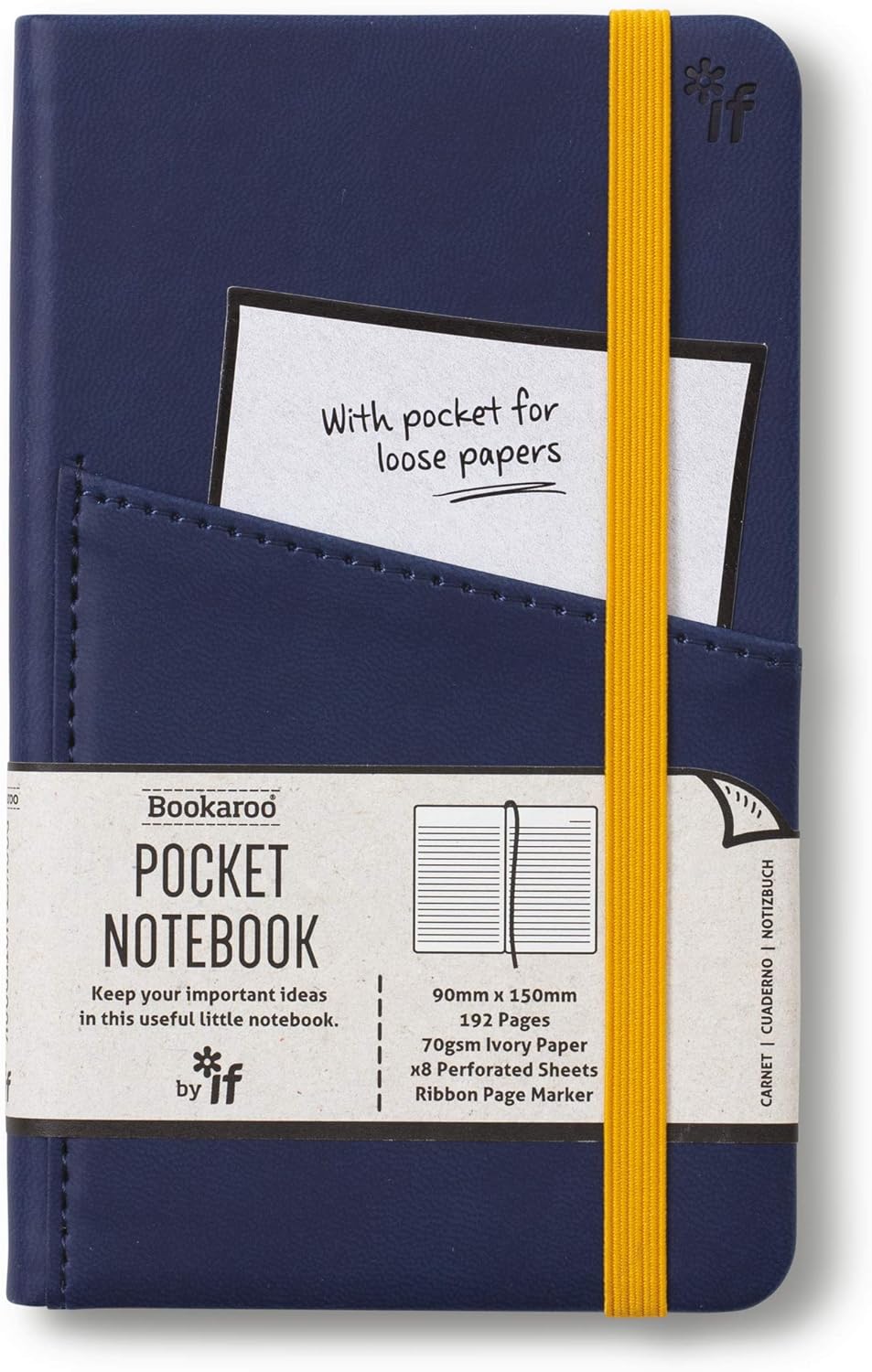 Bookaroo Pocket Notebook (A6) Journal - Navy