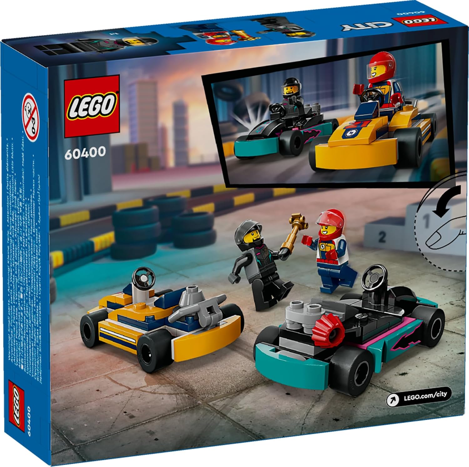 Lego-6465019-City Great Vehicles-60400 Go-Karts And Race Drivers