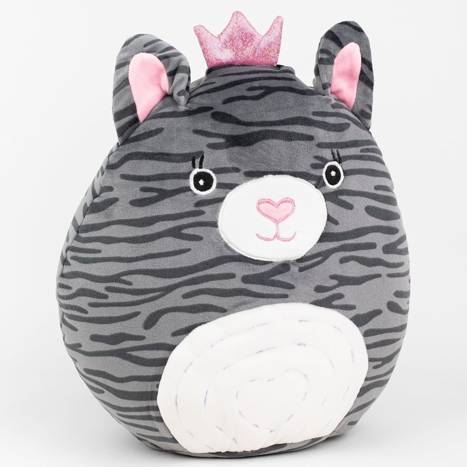 Mirada 30Cm Super Soft Cat Cushion Toy - Grey-Mp0689