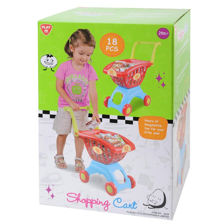 Play Go -Shopping Cart - 18 Pcs-3238