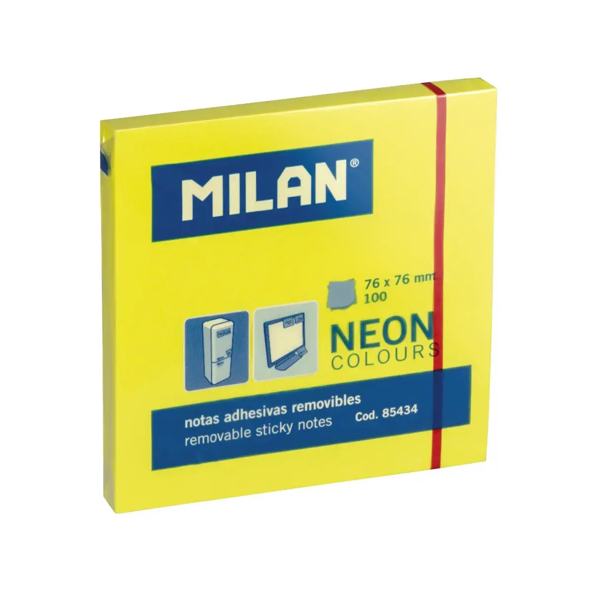 Milan-100 Adhesive Notes 76X76Mm Bright Yellow-85434
