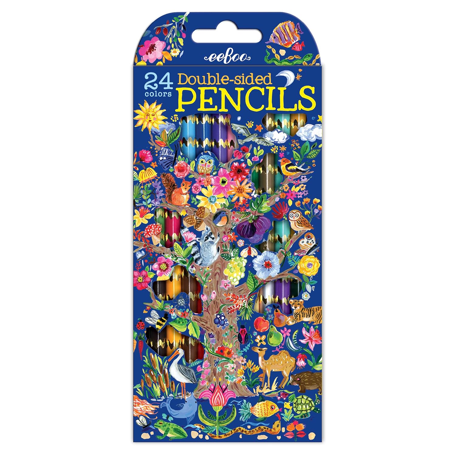 Eeboo - Tree Of Life 12 Double Sided Pencils - Tree-Dbl-Pncl