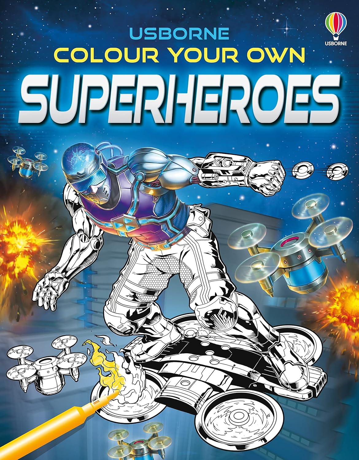 Colour Your Own Superheroes