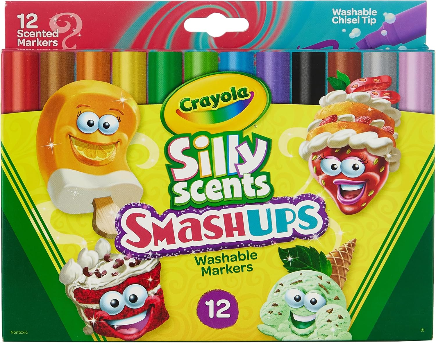 Crayola - Silly Scents Smash- Up, Wedge Tip Markers