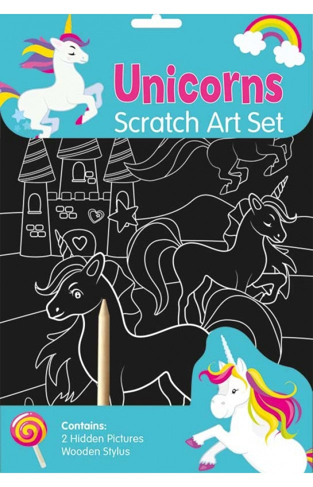 Unicorns Scratch Art Set