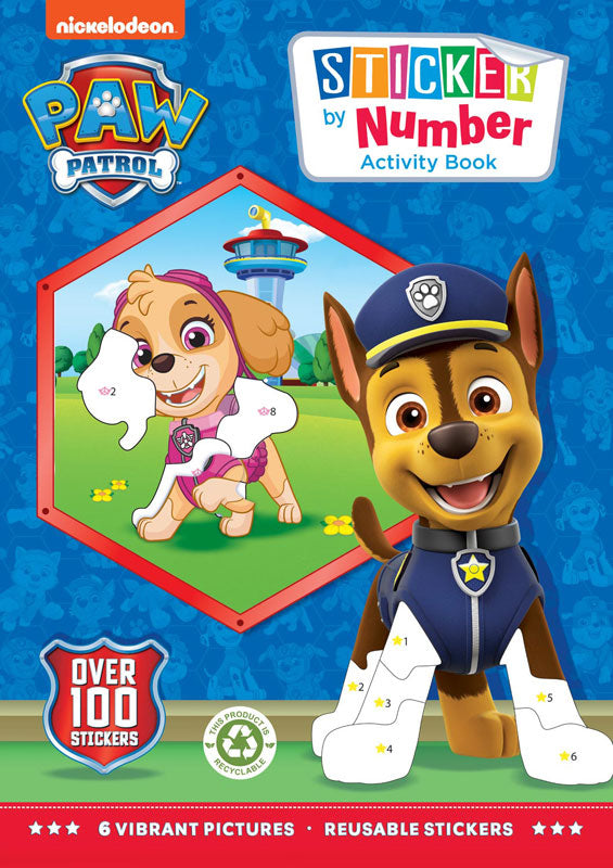 Paw Patrol Sticker By Number Activity Book