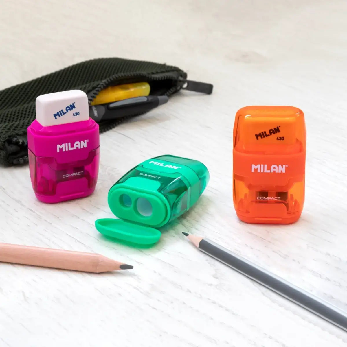Milan-Display 16 Eraser+Sharpener Compact-4703116