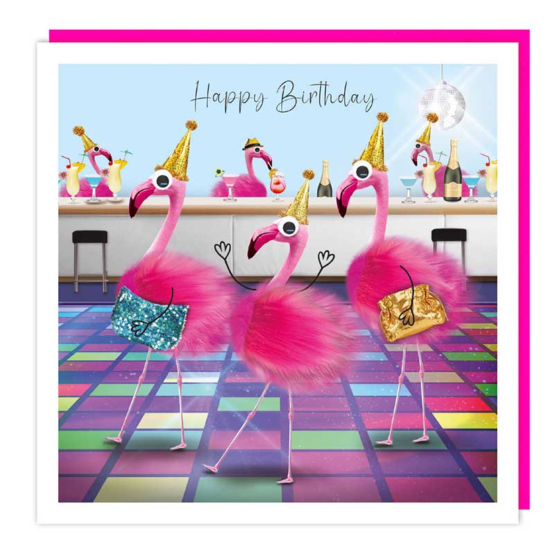 Tracks-Ed Hb Fluff Dancing Flamingos-C2949