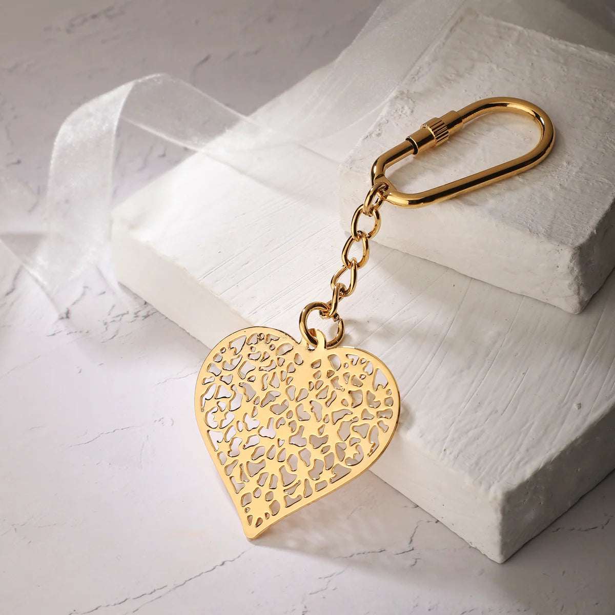 Anand Prakash-Keychain Heart - Goldplated-Kcghf