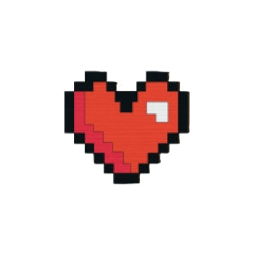 Loope Pixelated Heart Pin